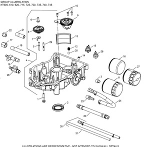 Kt715-3066 Lubrication Diagram and Parts List for KT715-3066  Cub Cadet Engine